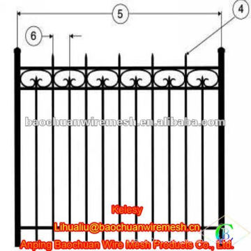 Kunststoff Spritzen Zink Stahl Zaun Manchester Style Privatsphäre und Sicherheit Garten Schmiedeeisen Zaun